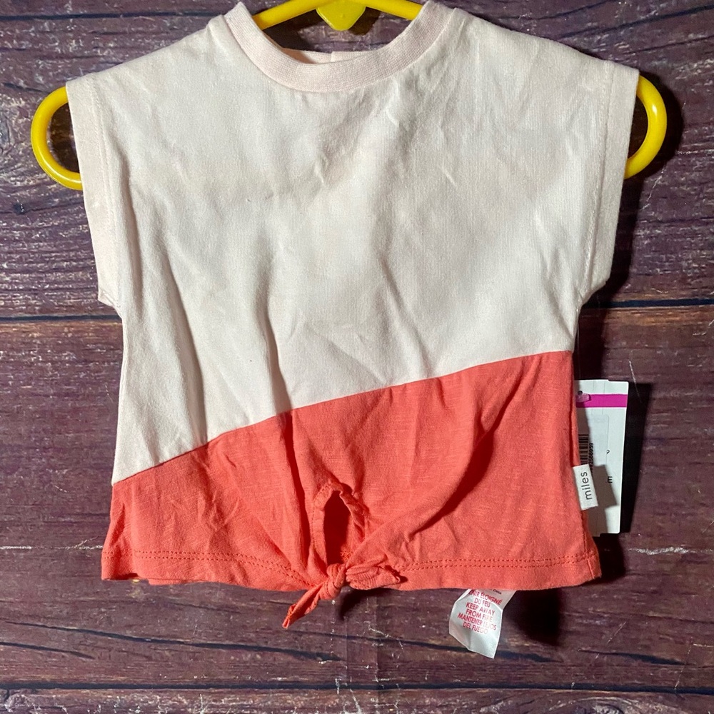 Colorblock Tie-Front Top - Picture 2 of 4
